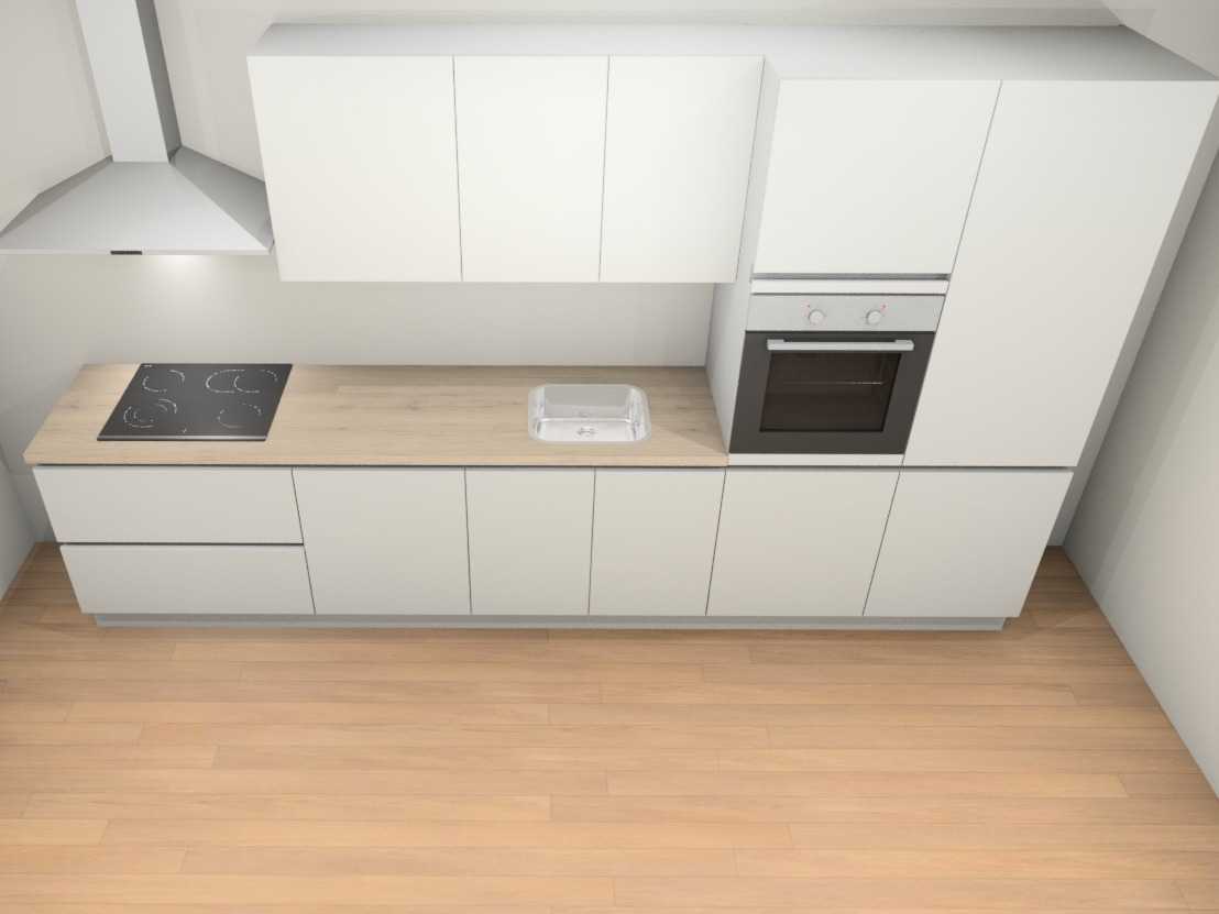 Nobilia Touch Alpin mat wit recht keuken - Nobilia Keukens keukens uit voorraad leverbaar