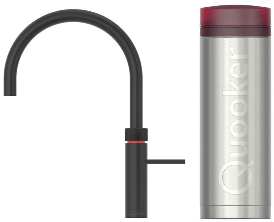 Quooker PRO3 + Fusion Round Zwart Kokendwaterkraan - Quooker kranen uit voorraad leverbaar